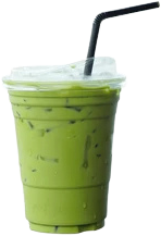 Iced matcha drink